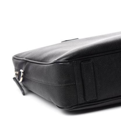 Prada Saffiano Travel Briefcase Black 6 of 12