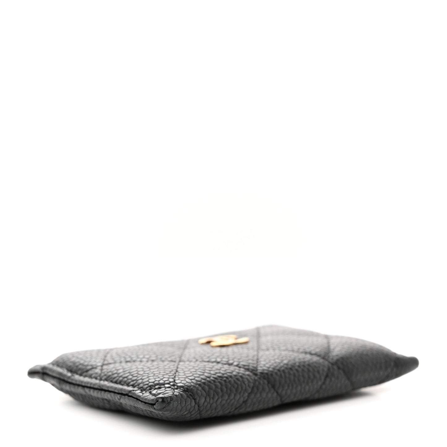 Caviar Quilted Card Holder Black