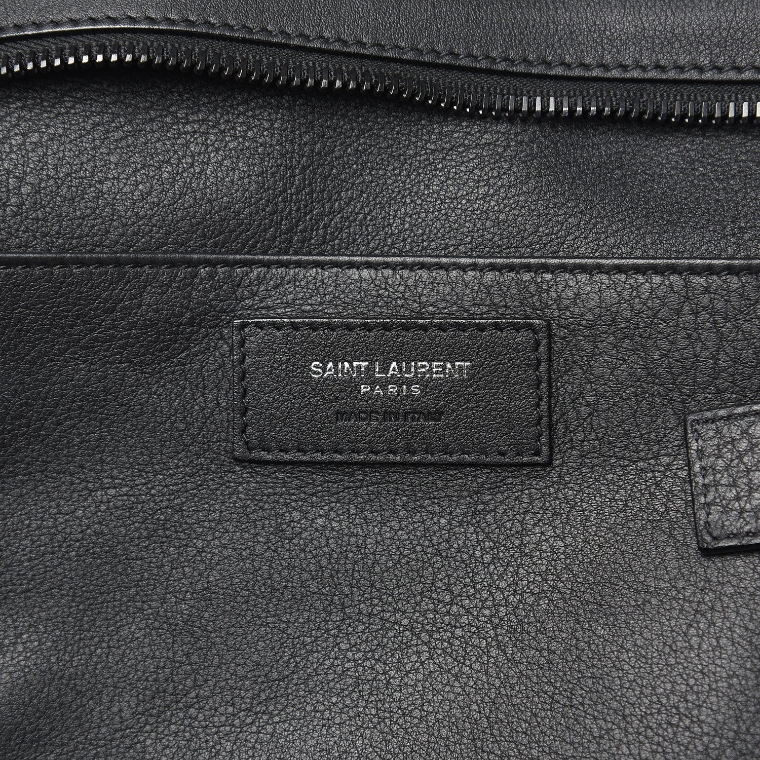 Saint Laurent Calfskin Small Monogram Downtown Cabas Black White 6 of 10