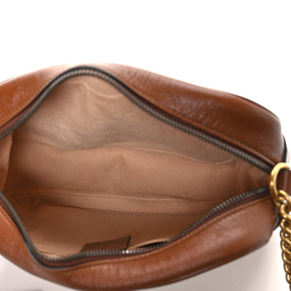 Gucci Glazed Calfskin Matelasse Diagonal Small GG Marmont Chain Shoulder Bag Cuir 5 of 12