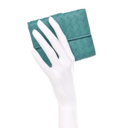 Bottega Veneta Nappa Intrecciato French Flap Wallet Lagoon 2 of 9