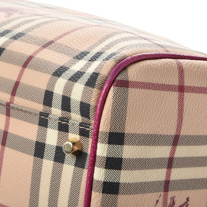 Burberry Haymarket Check Medium Canterbury Tote Bright Rhubarb Pink 12 of 13