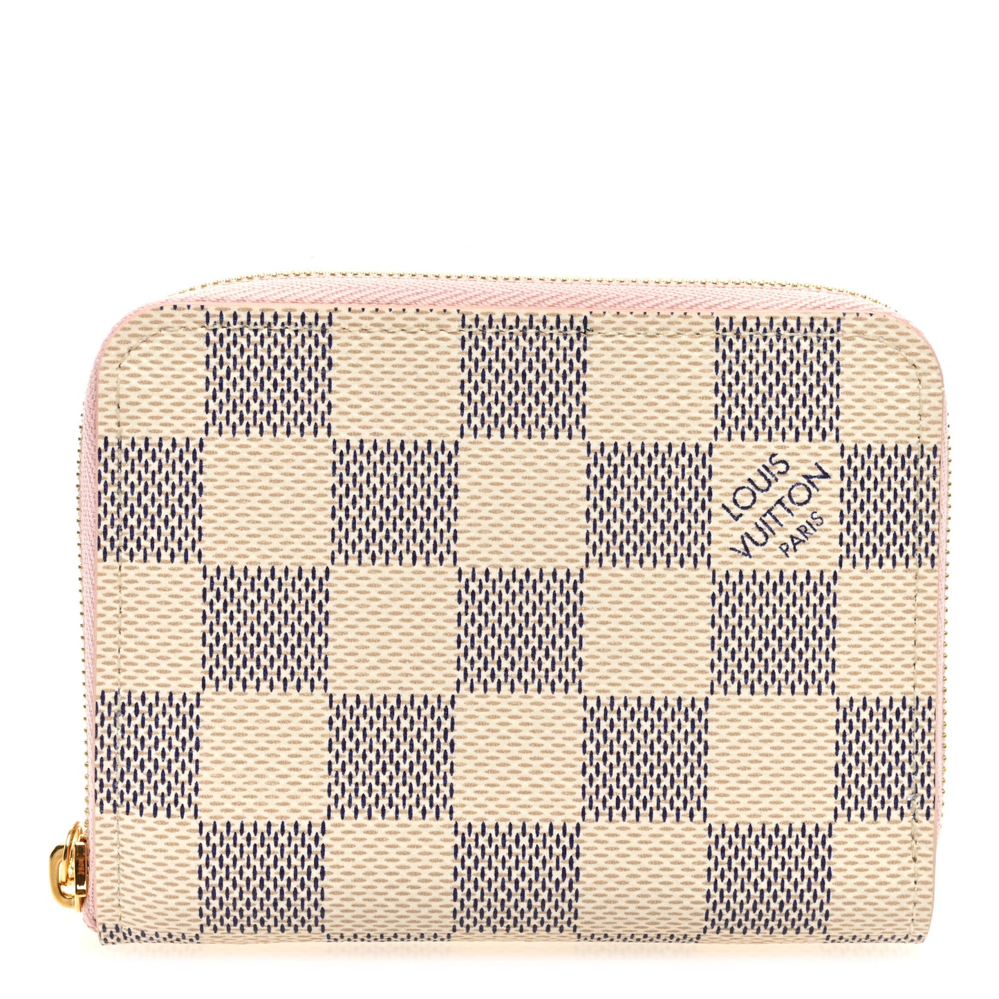 Damier Azur Zippy Coin Purse Rose Ballerine