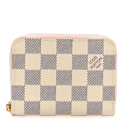 Louis Vuitton Damier Azur Zippy Coin Purse Rose Ballerine 1 of 6