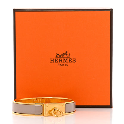 Hermes Enamel Clic Anneau Bracelet PM Marron Glace 5 of 5