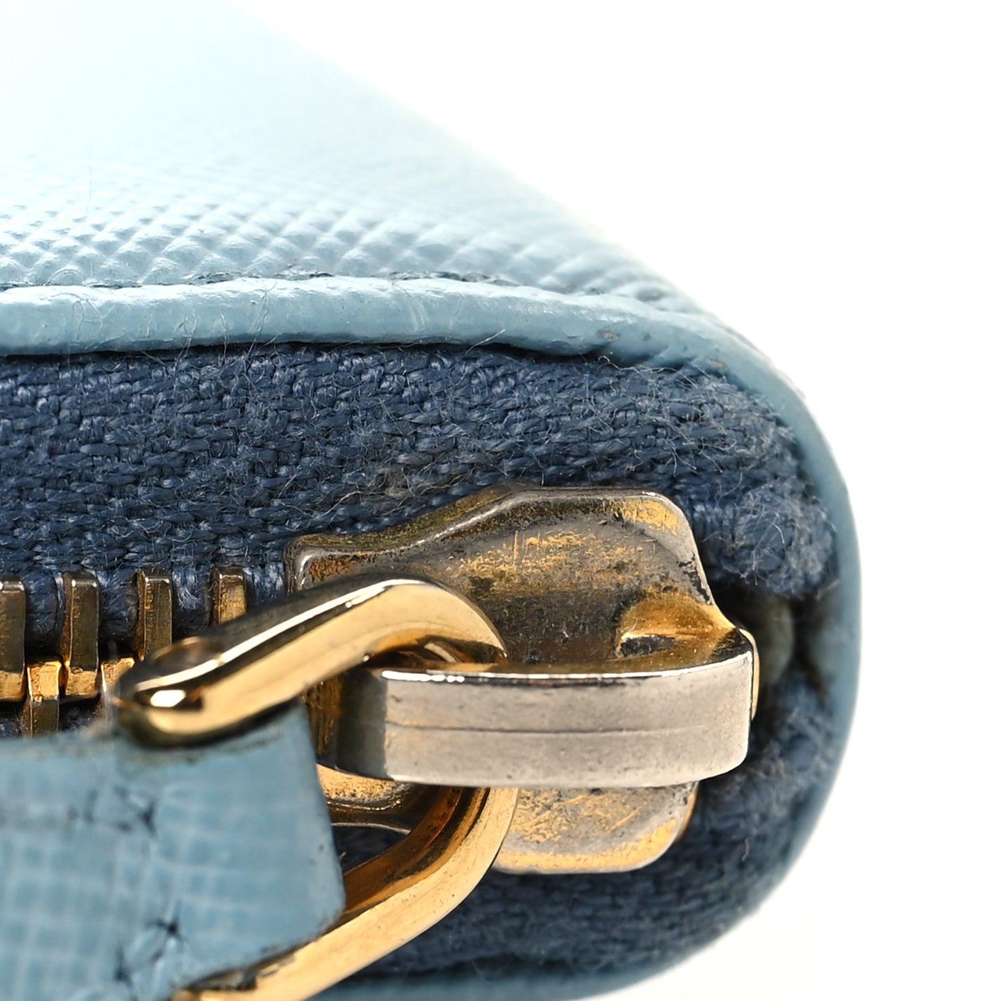Saffiano Fiocco Bow Zip Around Wallet Fiordaliso