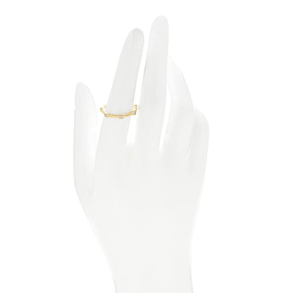 David Yurman 18K Yellow Gold Diamond Cable Collectibles Stack Ring 54 7 2 of 4