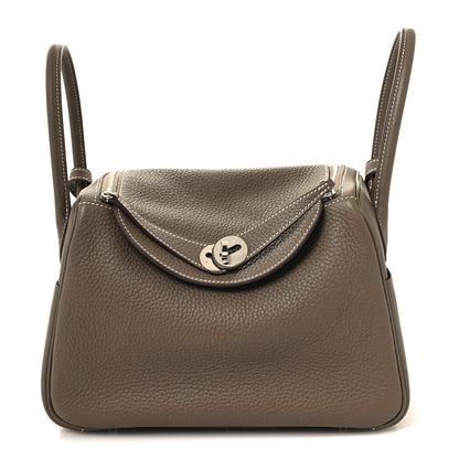Hermes Taurillon Clemence Lindy 26 Etoupe 1 of 11