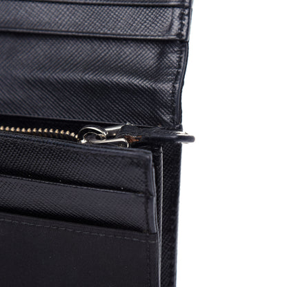 Prada Tessuto Nylon Continental Flap Wallet Black 8 of 8
