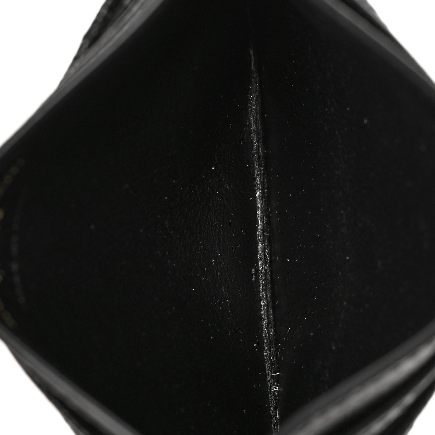 Grain De Poudre Matelasse Chevron Monogram Credit Card Case Black