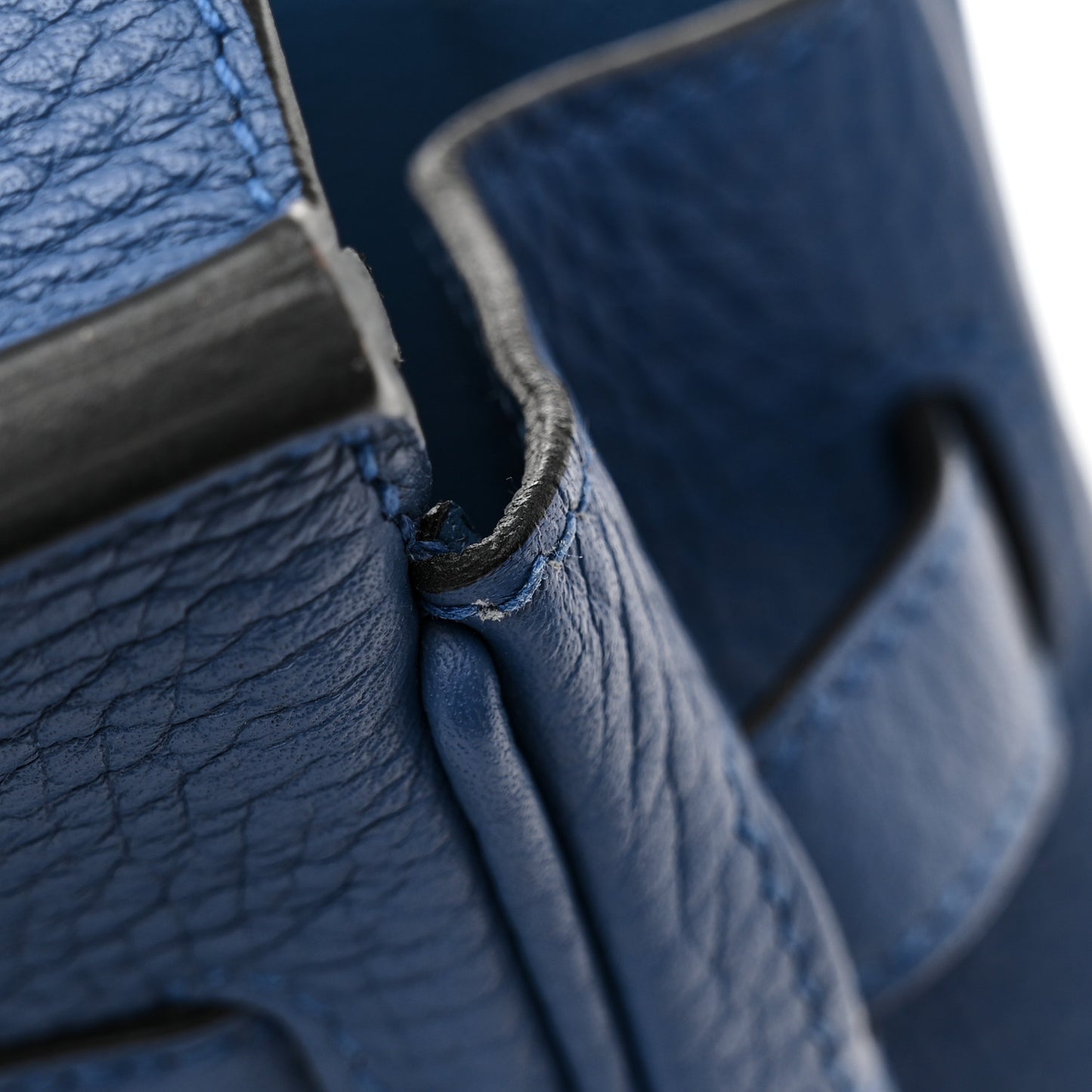 Taurillon Clemence Birkin 30 Bleu Agate