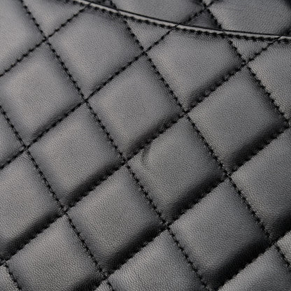 Chanel Lambskin Quilted Maxi Double Flap Black 16 of 17