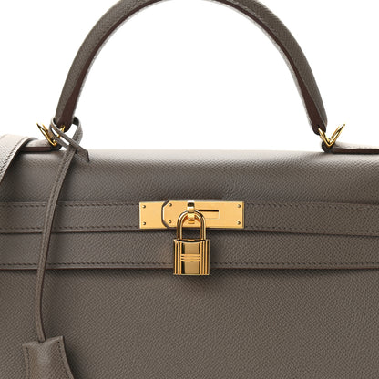 Hermes Epsom Kelly Sellier 32 Etain 7 of 10