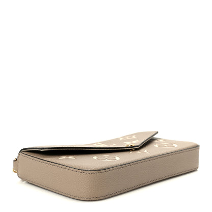 Louis Vuitton Empreinte Monogram Giant Felicie Pochette Tourterelle Creme 4 of 12