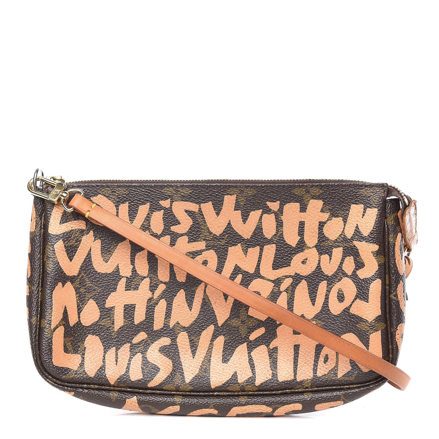 Monogram Graffiti Pochette Accessories Peach