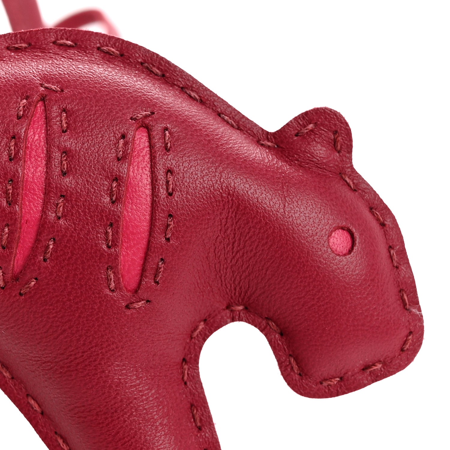 Hermes Milo Lambskin Rooroo Bag Charm Rouge H Rose Ete 4 of 4