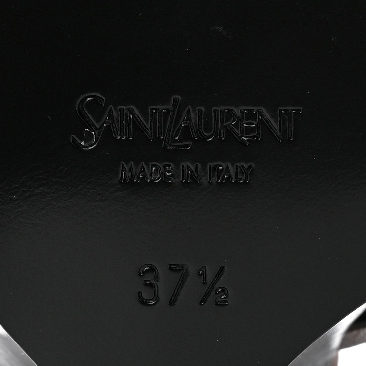 Saint Laurent Calfskin Cassandra 90 Wedges 37.5 Ultra Dark Brown 7 of 11