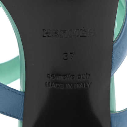 Hermes Nappa Bikini Sandals 37 Multicolore Vert Absinthe 7 of 8