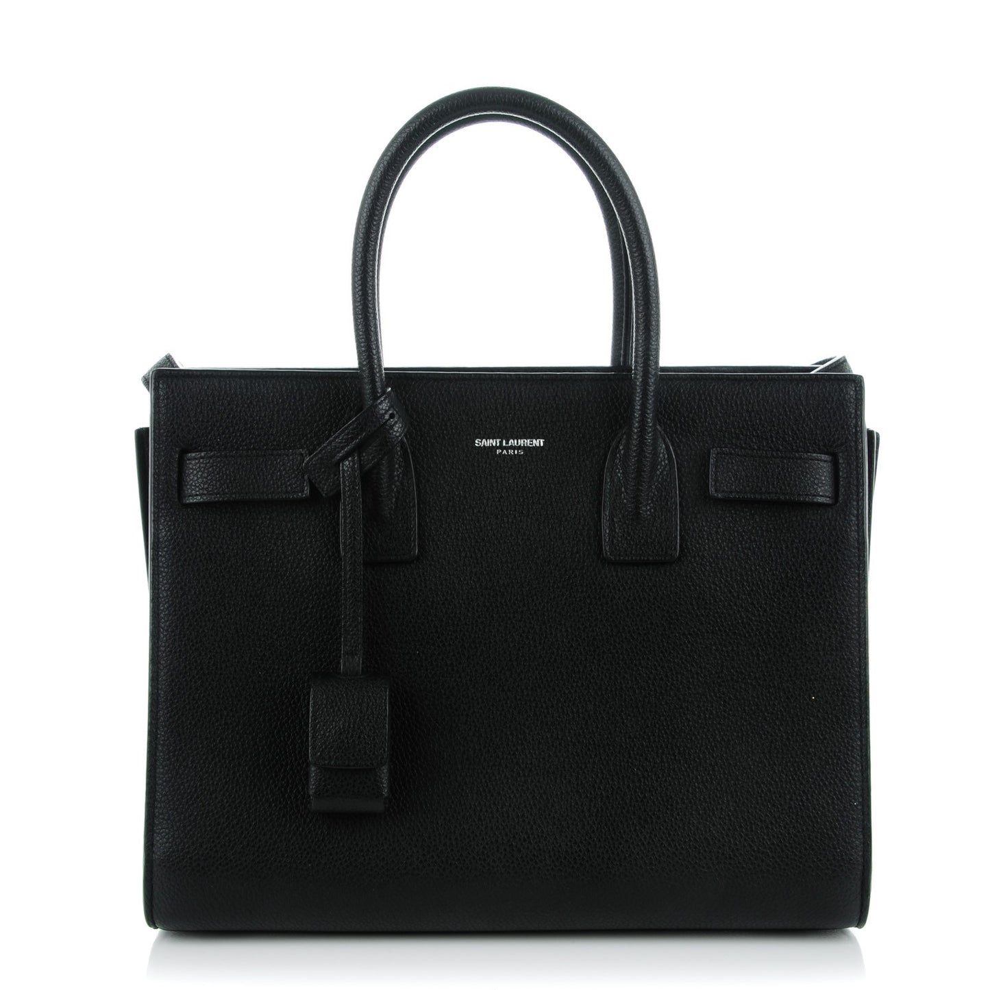 Grained Calfskin Baby Sac De Jour Black
