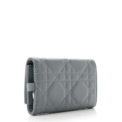 Christian Dior Lambskin Cannage Miss Dior 4 Key Holder Wallet Cloud Blue 3 of 7