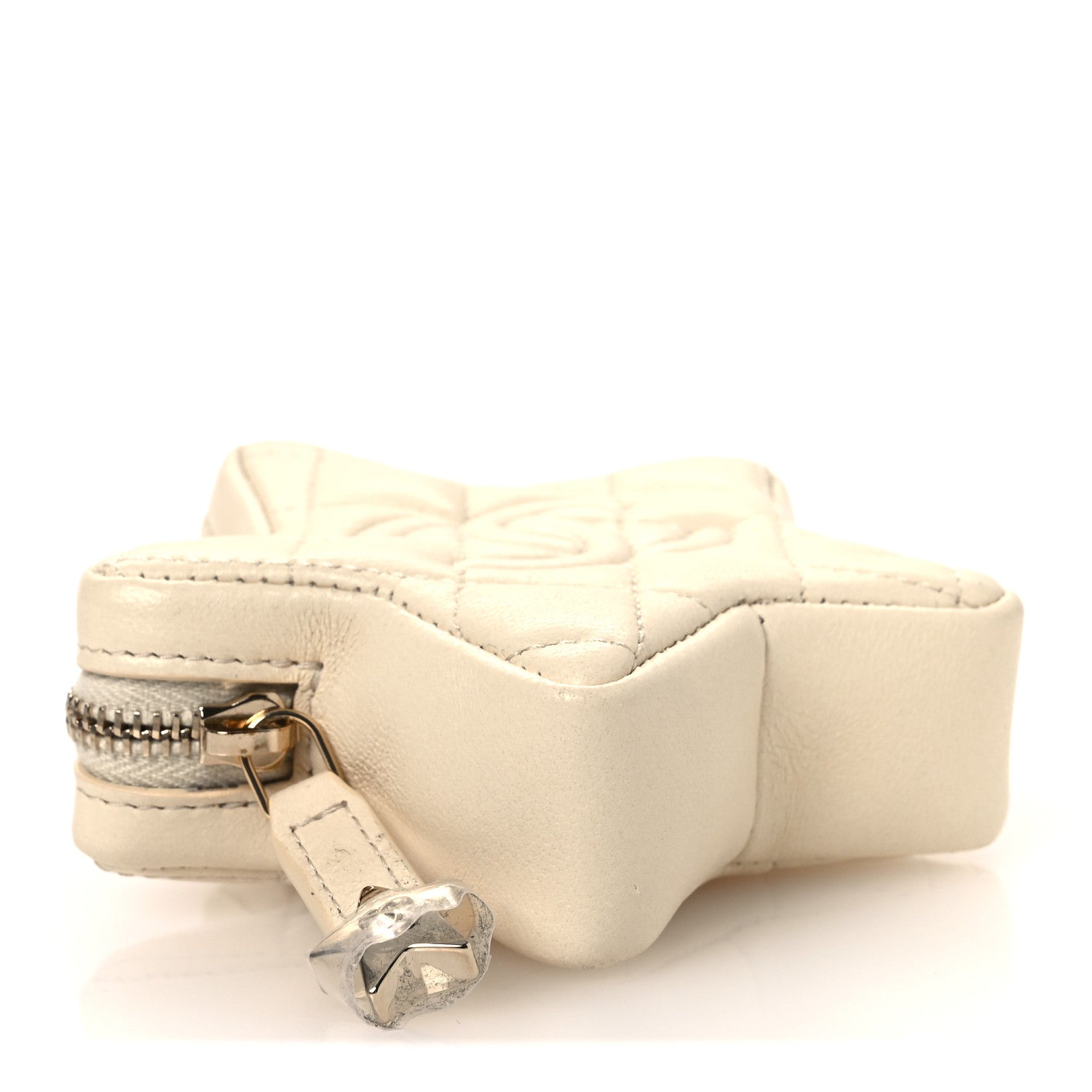 Chanel Lambskin Walk Of Fame Star Clip On Coin Purse Light Beige 4 of 8