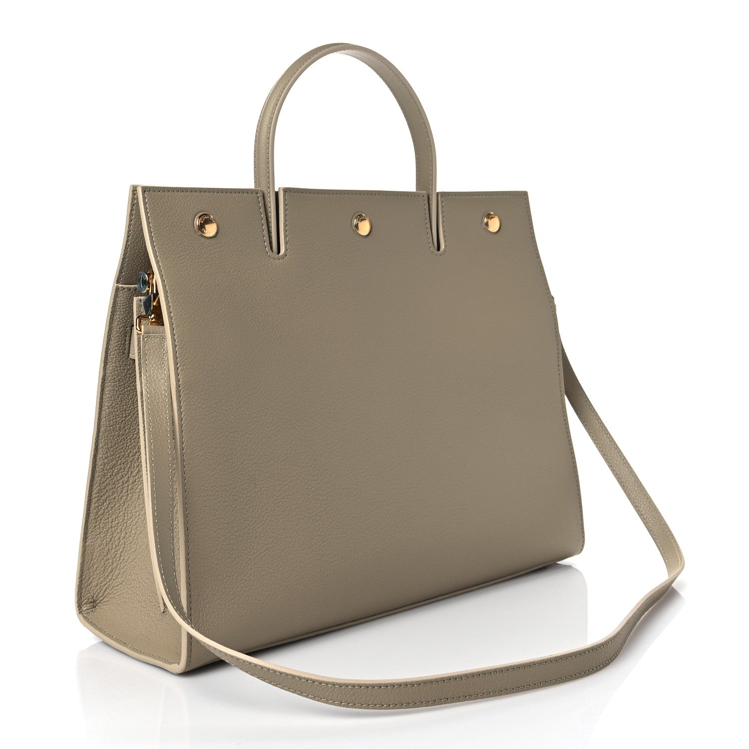 Burberry Grainy Calfskin Medium Title Bag Honey 2 of 8