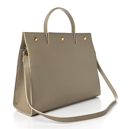 Burberry Grainy Calfskin Medium Title Bag Honey 2 of 8