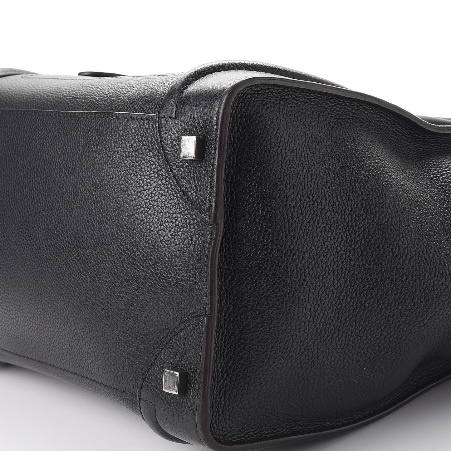 Drummed Calfskin Mini Luggage Black