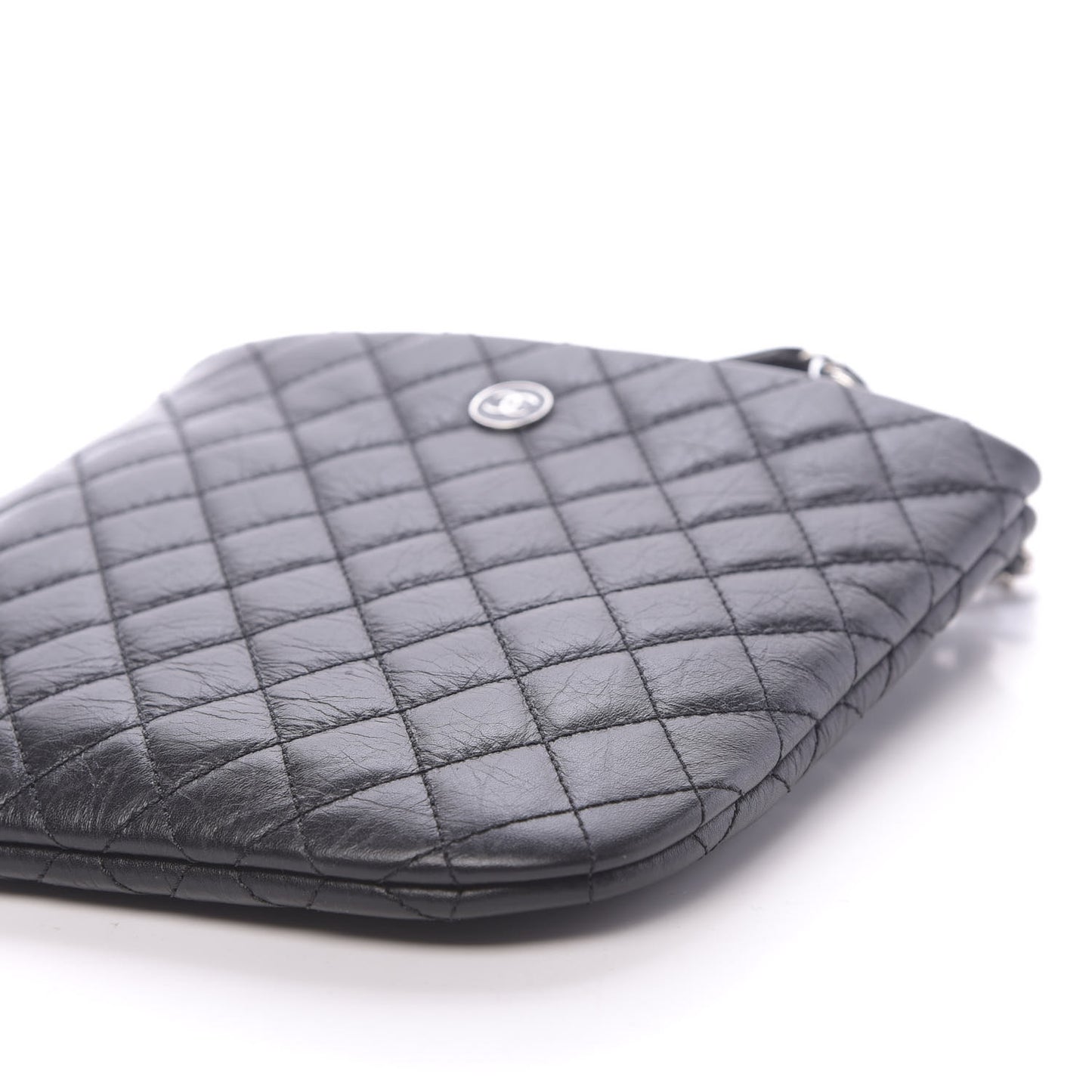 Calfskin Quilted Crossbody Bag Black