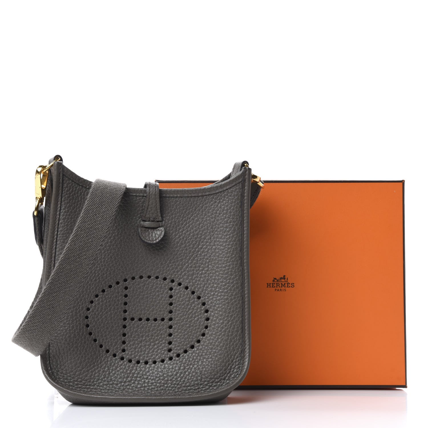 Hermes Taurillon Clemence Evelyne TPM Etain 8 of 8