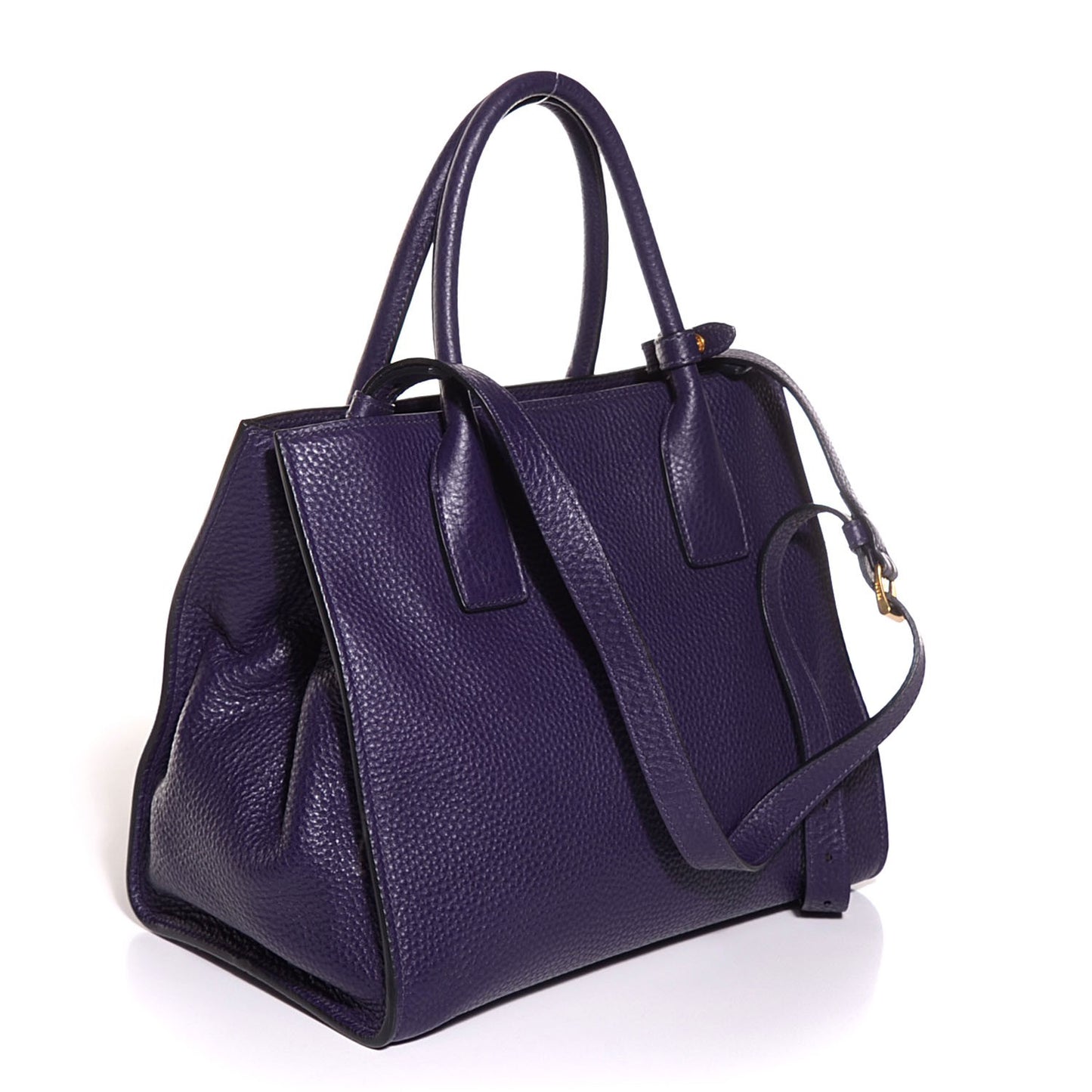 Vitello Daino Twin Pocket Tote Viola