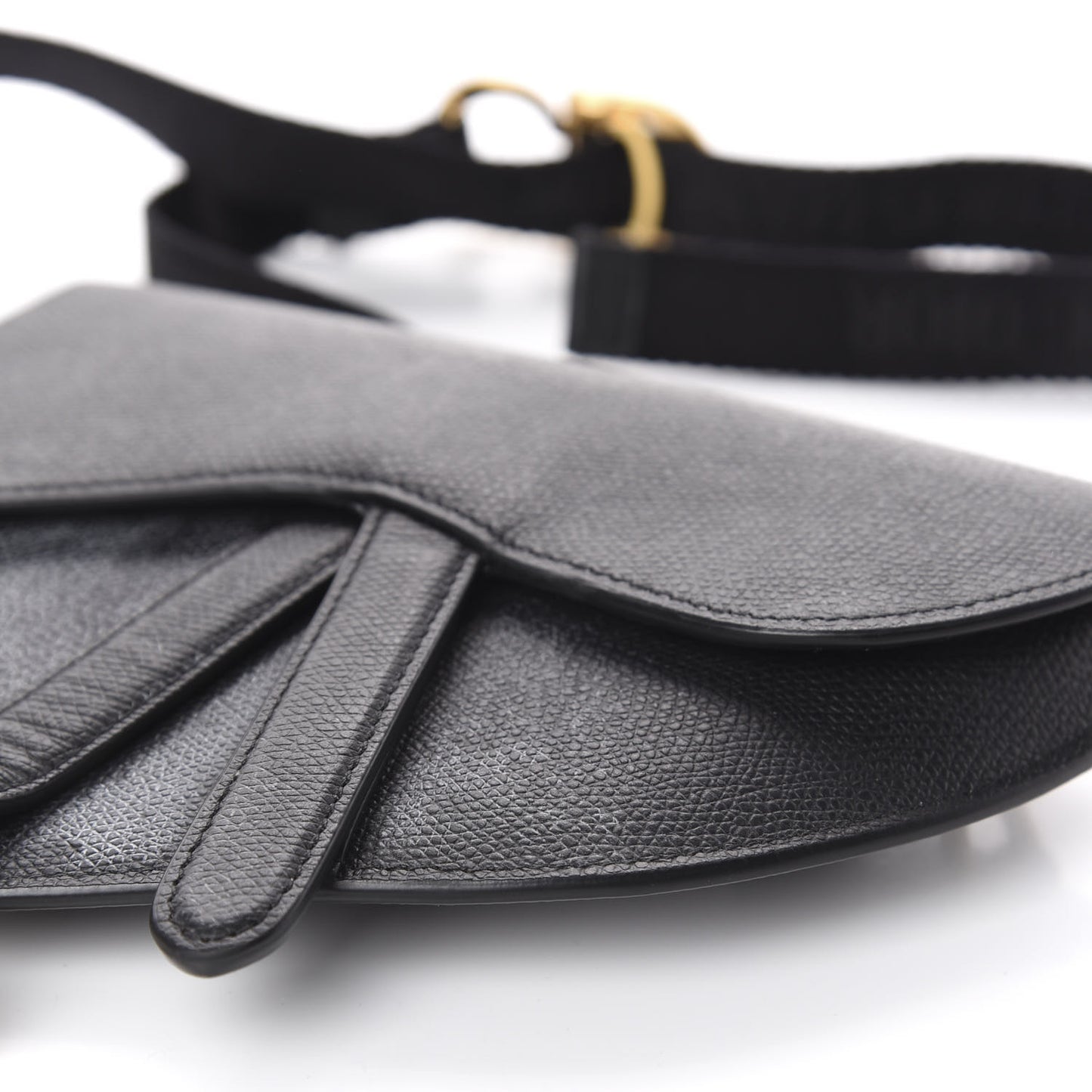Calfskin Saddle Belt Bag Black