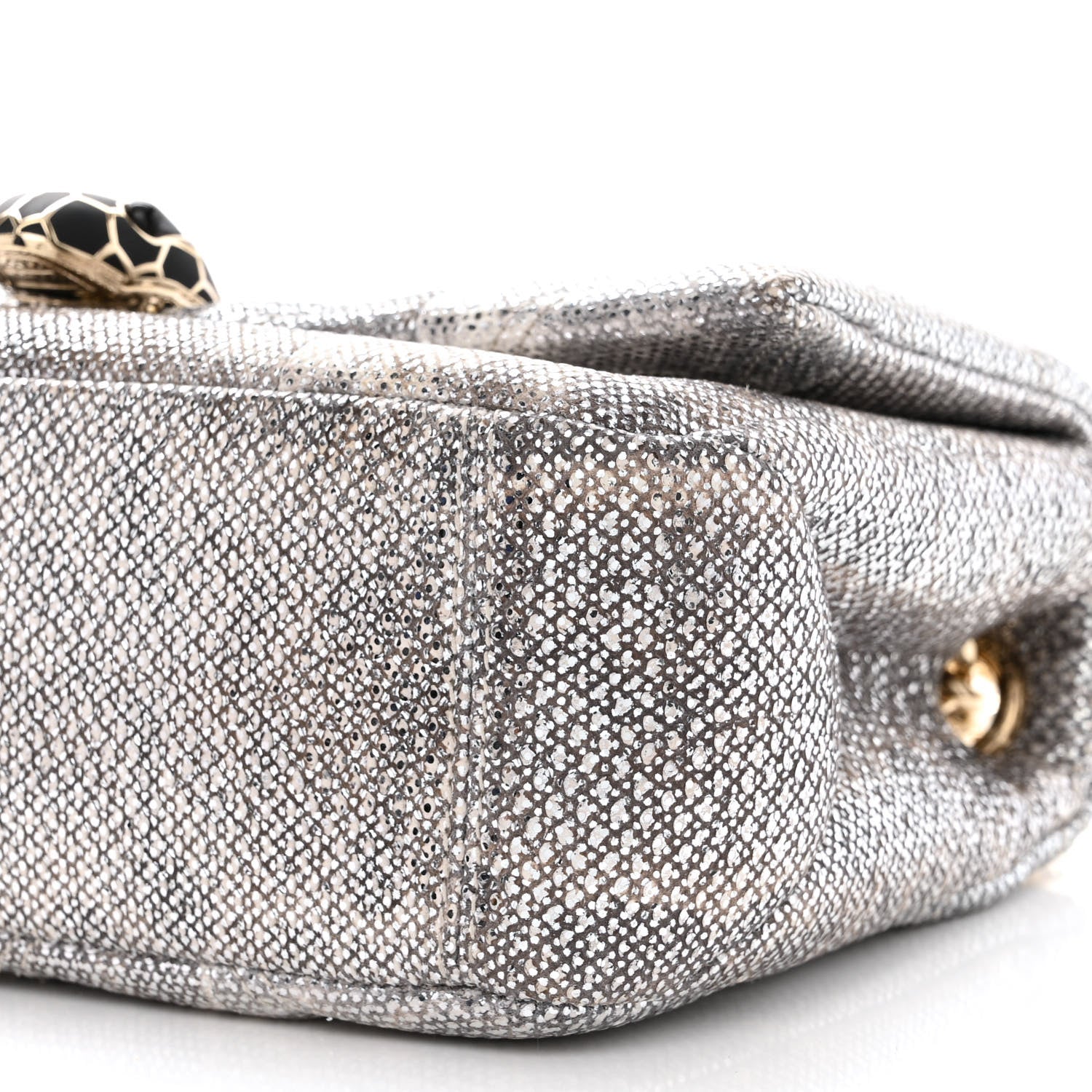 Bulgari Shiny Karung Matelasse Mini Serpenti Cabochon Crossbody Silver 9 of 9