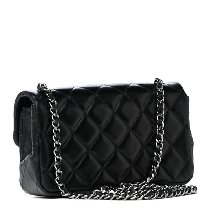 Chanel Lambskin Quilted Extra Mini Rectangular Flap Black 4 of 8