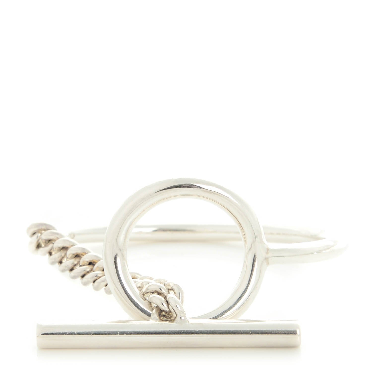 Hermes Sterling Silver Croisette Bracelet S 1 of 5