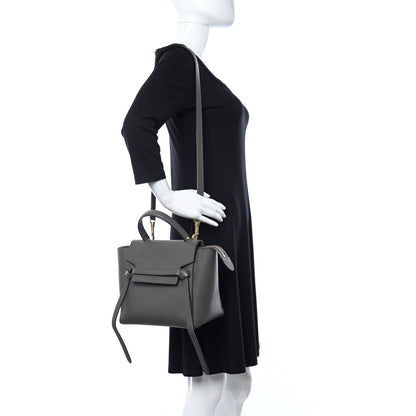 Celine Baby Grained Calfskin Micro Belt Bag Grey 2 of 18
