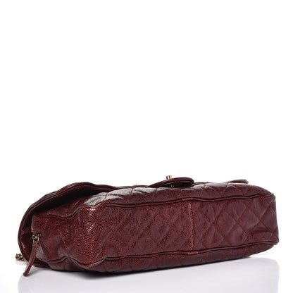 Chanel Crumpled Grained Calfskin Quilted Large Shiva Flap Bordeaux 4 of 9