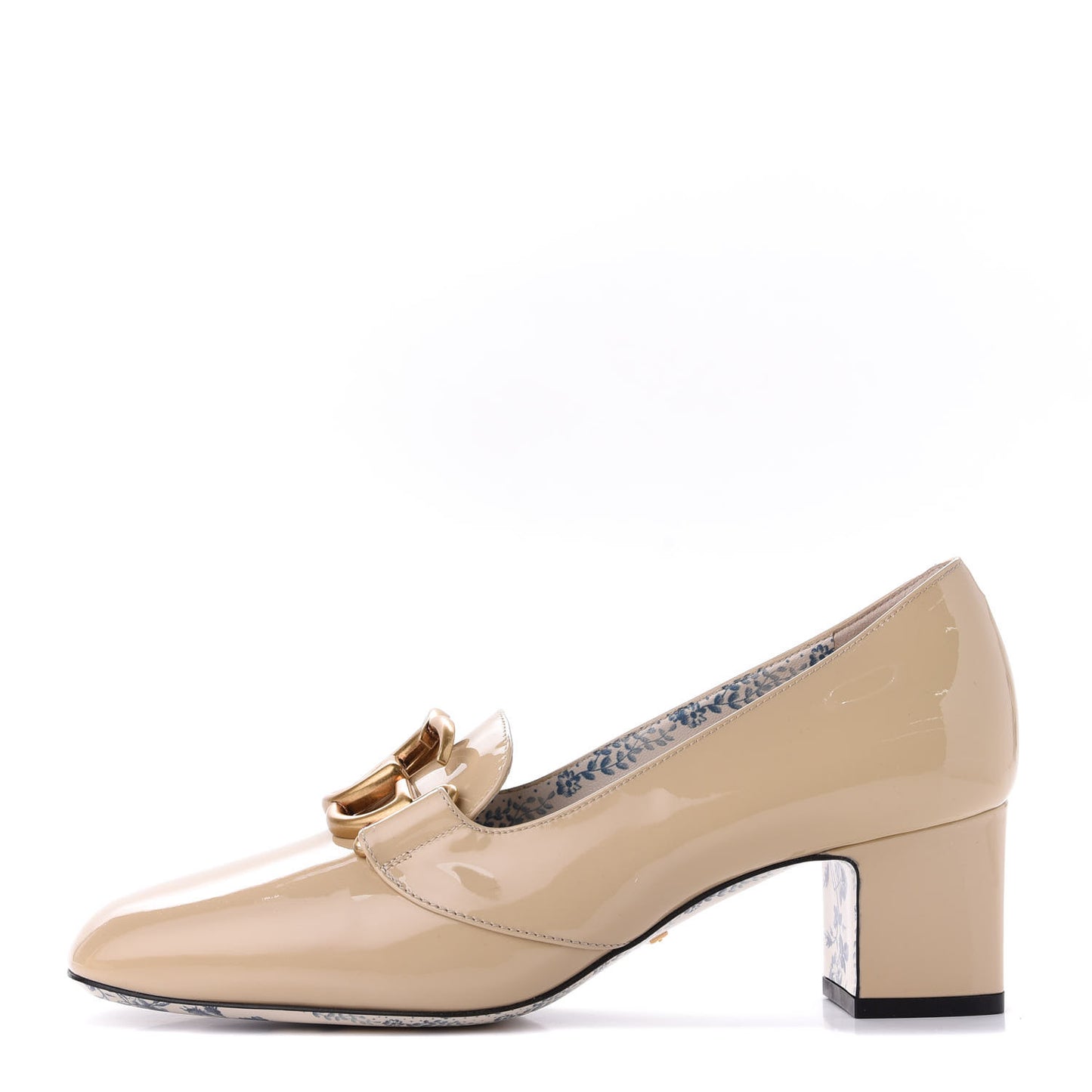 Vernice GG Victoire 55mm Loafer Pumps 38.5 Sand Storm