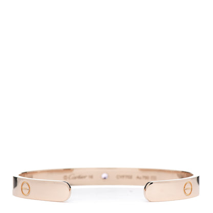Cartier 18K Pink Gold Pink Sapphire LOVE Cuff Bracelet 16 3 of 5