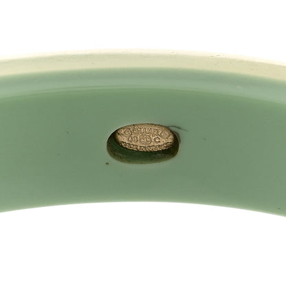 Chanel Resin Lucite CC Bangle Bracelet Green 4 of 4