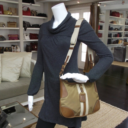 Prada Tessuto Nylon Striped Shoulder Bag 2 of 11