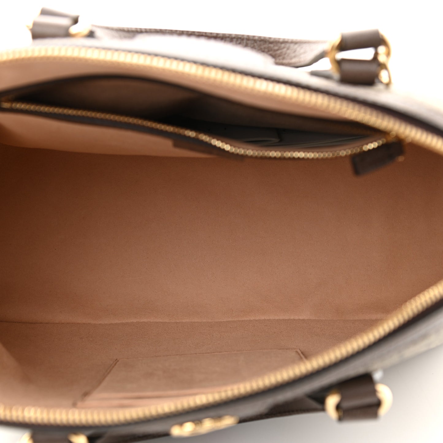 GG Supreme Monogram Web Medium Ophidia Top Handle Dome Bag Brown