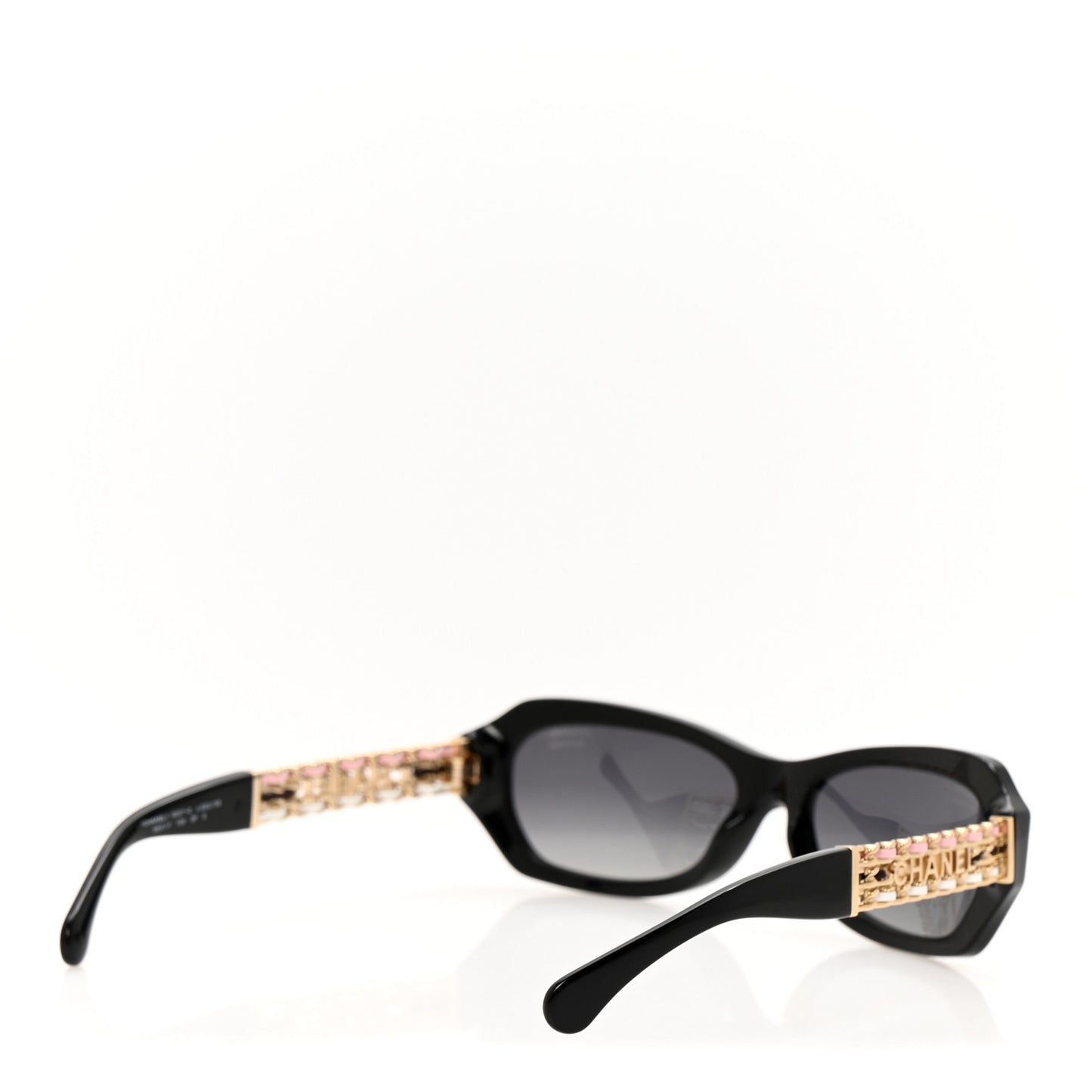 Acetate Lambskin Cat Eye Sunglasses 5538-Q Black