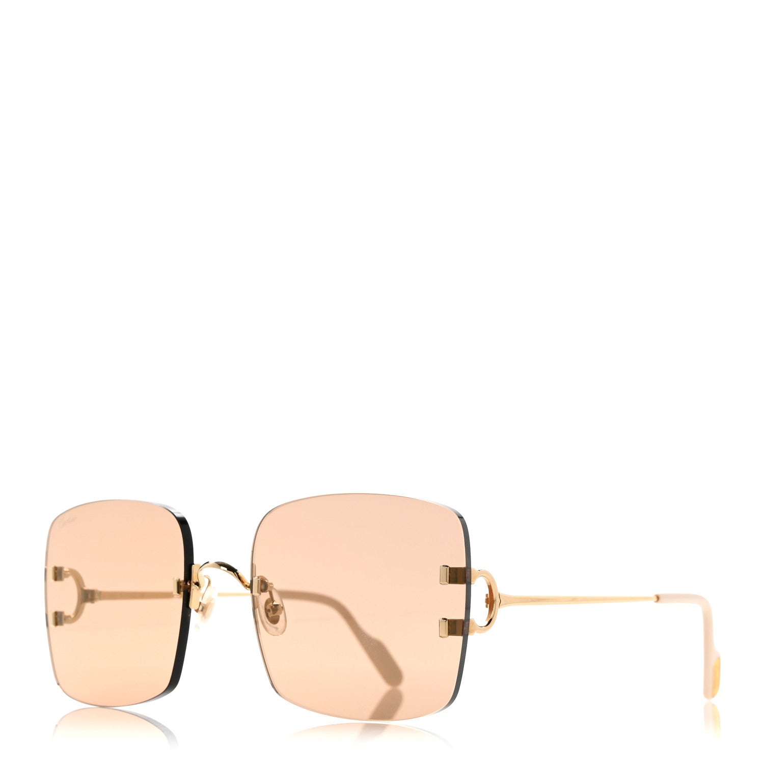 Cartier Metal C Decor CT0037RS Sunglasses Gold 1 of 8