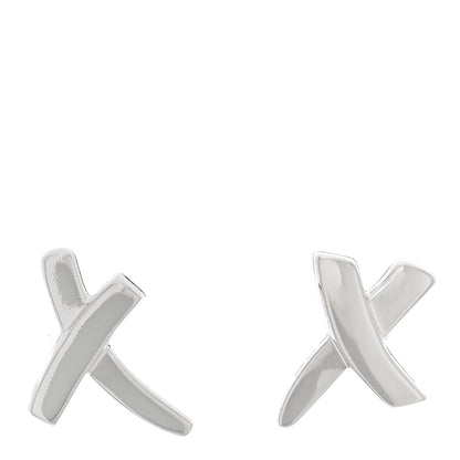 Tiffany Sterling Silver Paloma Picasso Graffiti X Earrings 1 of 5