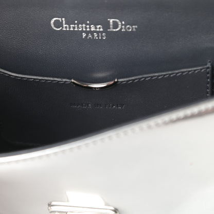 Christian Dior Metallic Patent Micro-Cannage Mini Diorama Flap Bag Silver 7 of 13