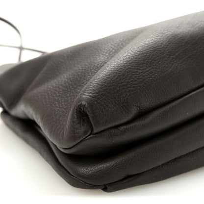 The Row Grained Calfskin Bourse Clutch Dark Brown 8 of 9
