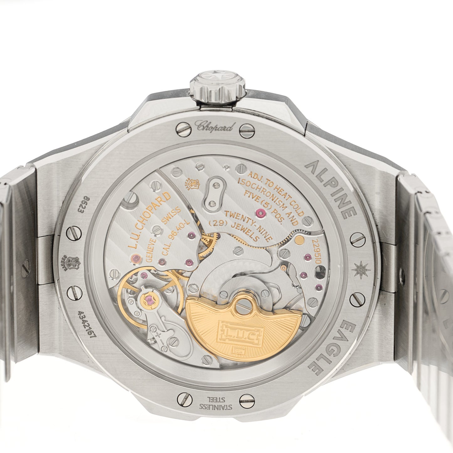 Stainless Steel 41mm Alpine Eagle Automatic Watch Monte Rosa Pink