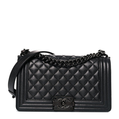 Chanel Caviar Quilted Medium Boy Flap So Black 1 of 15