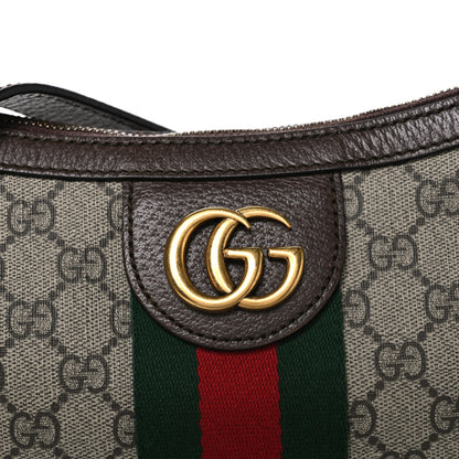Gucci GG Supreme Monogram Web Small Ophidia Half Moon Hobo Brown 8 of 10